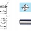 Frez kulisty VHM - Fi8 R4 x 100 mm 45 HRC - obrazek 2