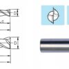 Frez Węglikowy VHM 12 x 30 x 100 2F 2 Pióra 45 HRC - obrazek 3