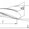 Frez Stożkowy VHM do Matryc Płaski D2 x 20° x D4 x 50 mm 45 HRC Polerowany - obrazek 3