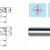 Frez Węglikowy VHM 4-piórowy 16 x 45 x 100 mm TiSiN 55 HRC - obrazek 4
