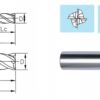 Frez Węglikowy VHM 16 x 50 x 150 mm 4 Pióra 45 HRC - obrazek 4