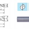 Frez do ALUMINIUM VHM 2 Pióra 14 x 45 x 100 mm 45 HRC - obrazek 4