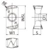Plytki Wieloostrzowe LOGU030310 ALU DLC - 10 szt. - obrazek 3