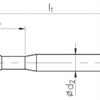 Gwintownik Ręczny M14 x 2 DIN 352/3 6H HSS - zestaw 3 sztuk / stopni - obrazek 3