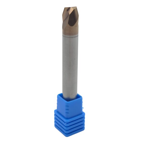 Frez Stożkowy VHM do Matryc Płaski 6 x 14° x D8 mm TiSiN 55 HRC - obrazek 3